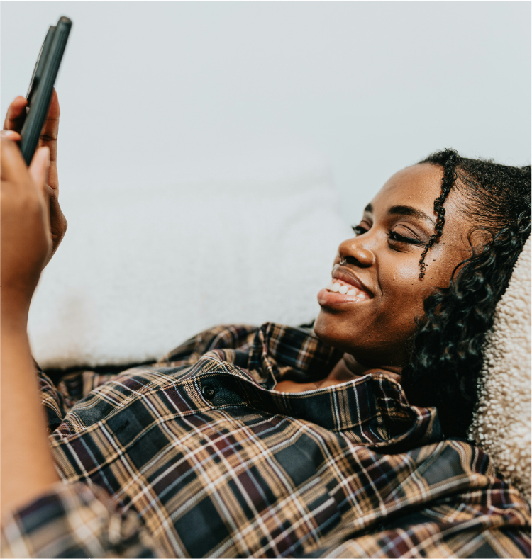 Woman with phone