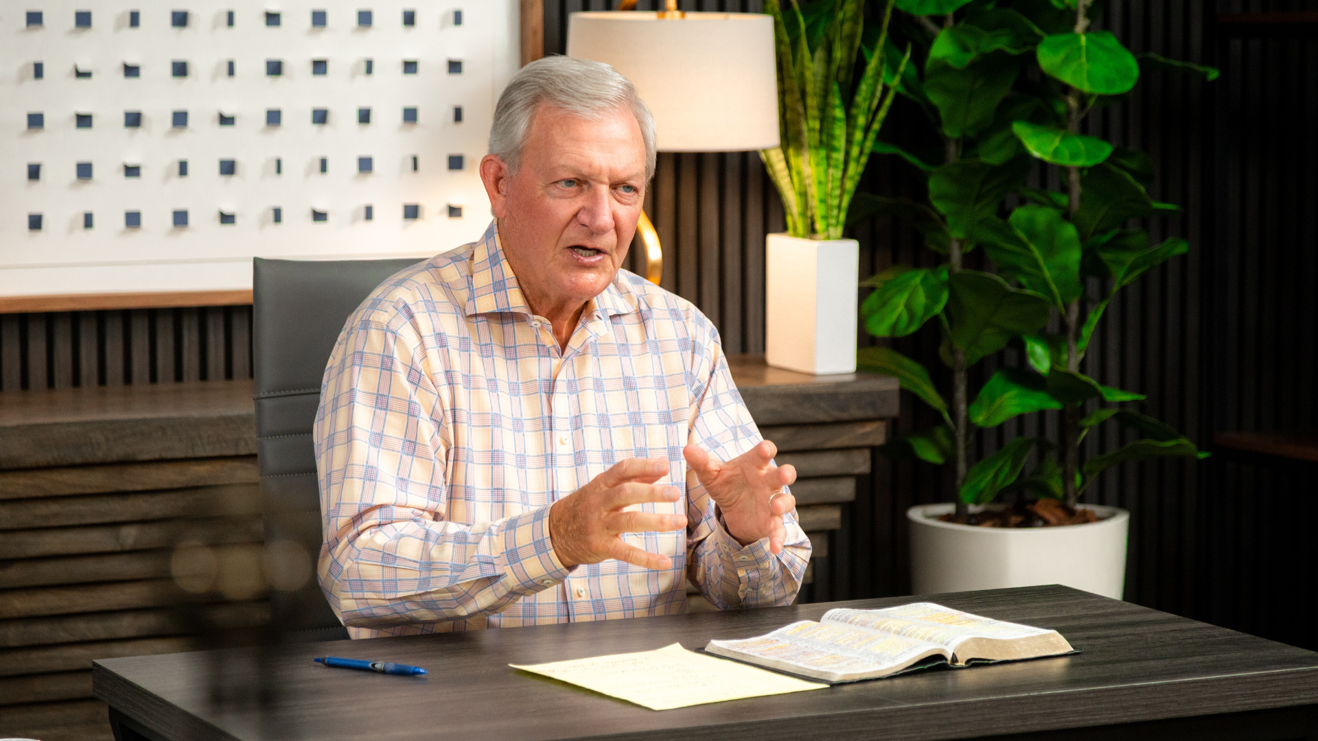 terry moore at desk teaching